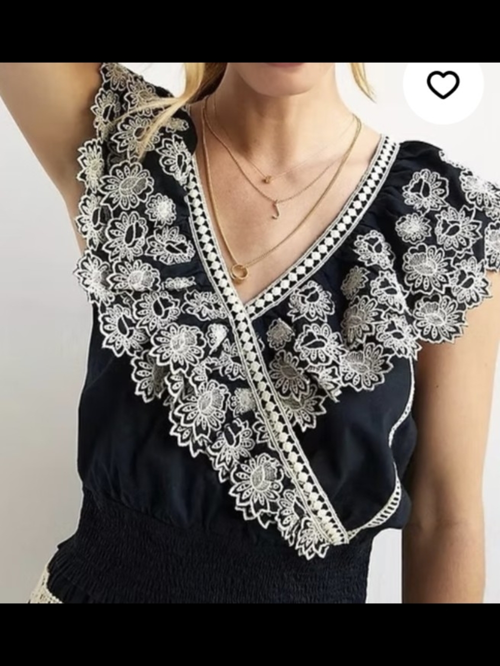 Anthropologie Monograph Embroidery Top